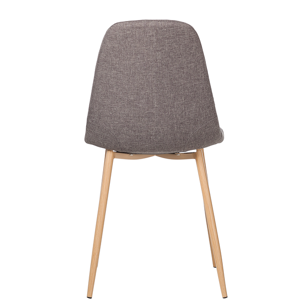 Polsterstuhl Iskmo III - Webstoff - Grau - 2er Set