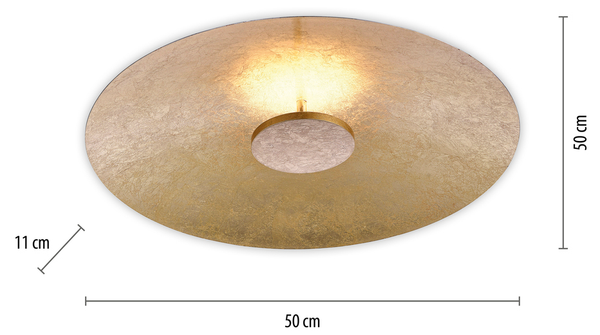 LED-Deckenleuchte Plate Leaf - Gold