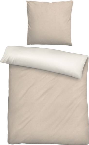 Melange-Flanell Bettwäsche 0840500 - Melange / Flanell - Beige