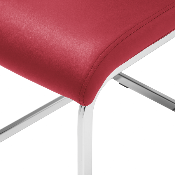 Freischwinger Pasala - Kunstleder - Burgunderrot - 2er Set
