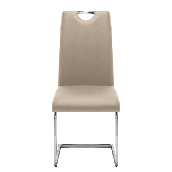Freischwinger Pasala - Kunstleder - Cappuccino - 2er Set