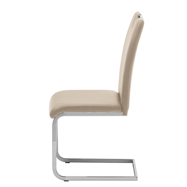 Freischwinger Pasala - Kunstleder - Cappuccino - 2er Set