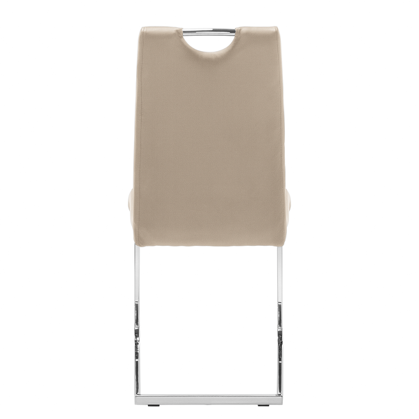 Freischwinger Pasala - Kunstleder - Cappuccino - 2er Set