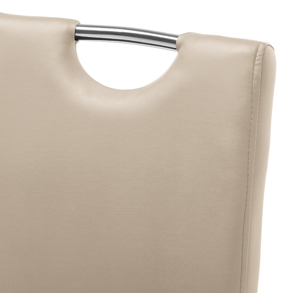 Freischwinger Pasala - Kunstleder - Cappuccino - 2er Set