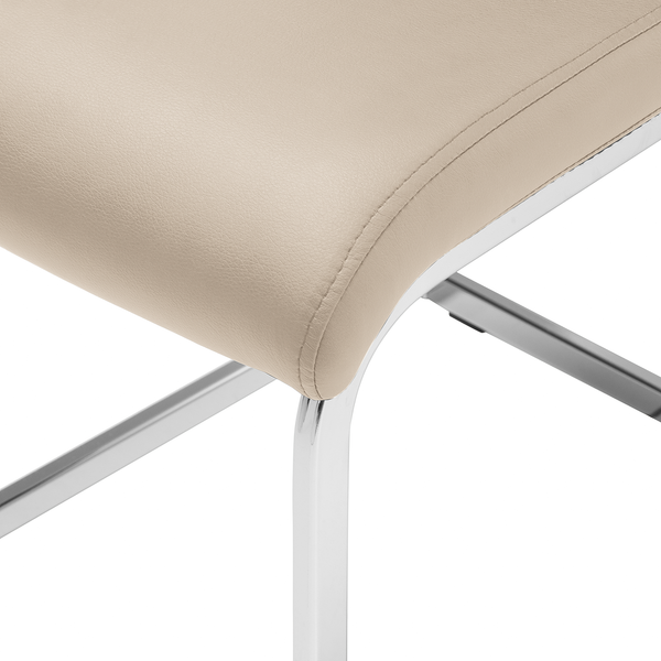 Freischwinger Pasala - Kunstleder - Cappuccino - 2er Set