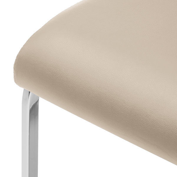 Freischwinger Pasala - Kunstleder - Cappuccino - 2er Set
