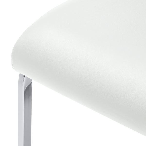 Freischwinger Pasala - Kunstleder - Weiß - 2er Set