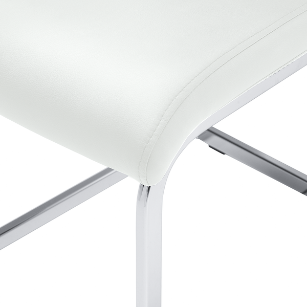 Freischwinger Pasala - Kunstleder - Weiß - 2er Set