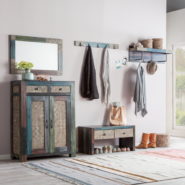 Garderobenleiste Goa - Mango teilmassiv - Mango Dunkelbraun