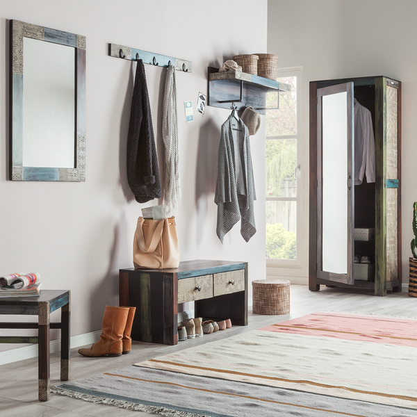 Garderobenleiste Goa - Mango teilmassiv - Mango Dunkelbraun