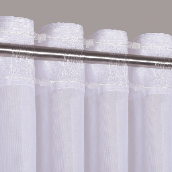 Gardine AFRA - Weiß - Textil - 450 x 150 cm