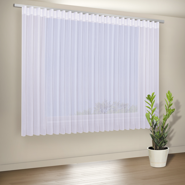 Gardine AFRA - Weiß - Textil - 450 x 150 cm