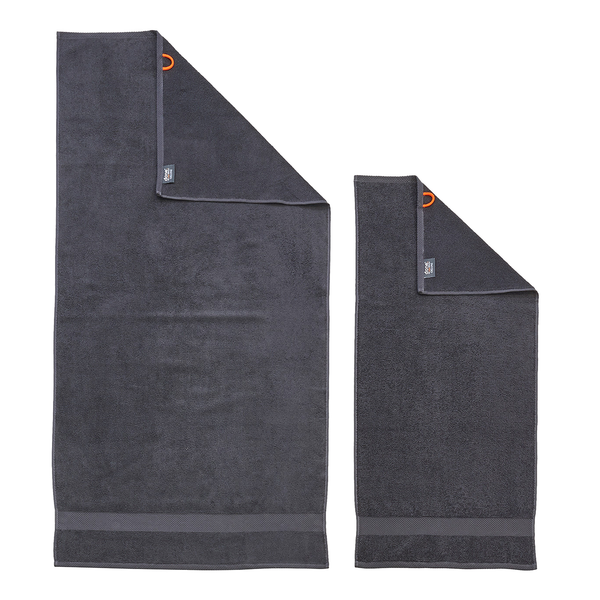Handtuch-Set Deluxe (4-teilig) - Baumwollstoff - Anthrazit