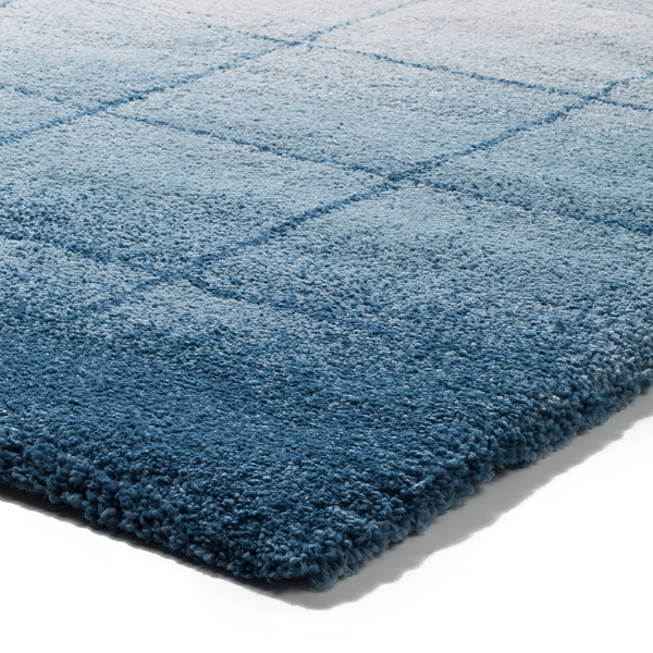 Hochflorteppich Beau Cosy - Mischgewebe - Blau / Grau - 120 x 170 cm