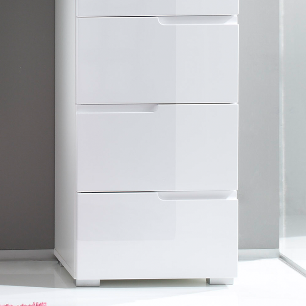 Midischrank Larado - Hochglanz Weiß / Weiß - Hochglanz Weiß