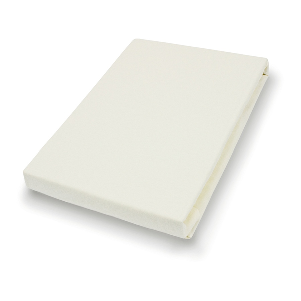 Jersey-Spannbetttuch Lom - Baumwolle - Ecru - 140 x 200 cm