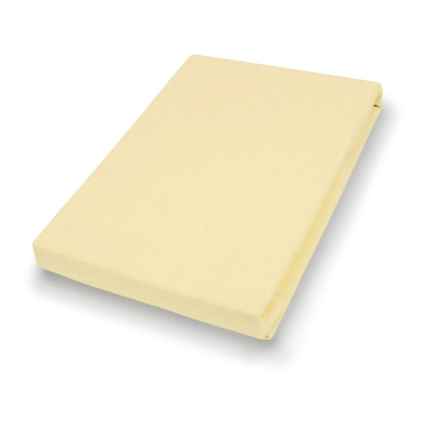 Jersey-Spannbetttuch Lom - Baumwolle - Hellgelb - 140 x 200 cm
