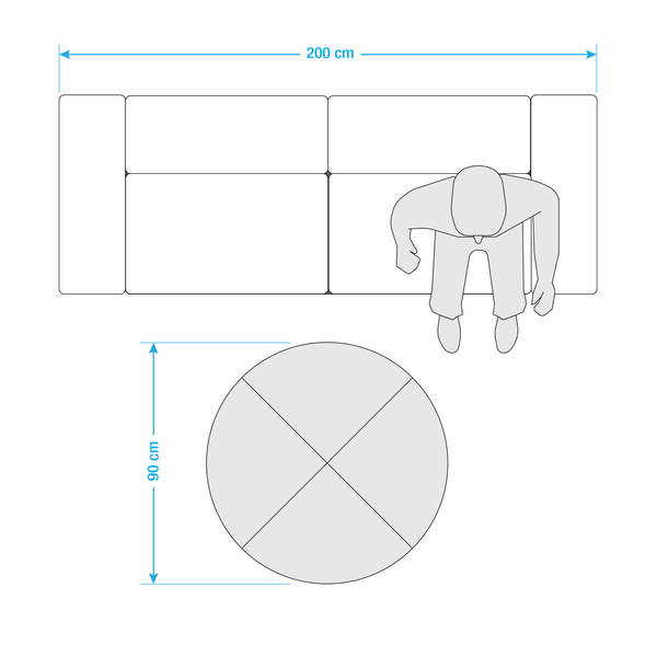 Juteteppich Chieko (handgefertigt) - Jute - 90 cm