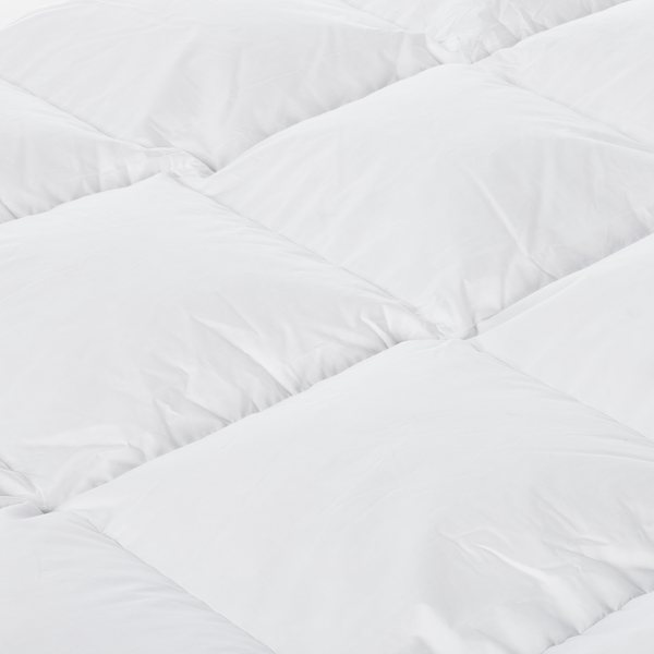 Daunenbett-Set Smood cozy (2-teilig) - Daunen / Federn - Weiß - 135 x 200 cm + Kissen 80 x 80 cm