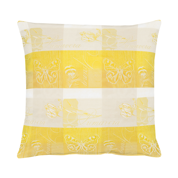 Kissen Summer Garden I - Gelb - 48 x 48 cm