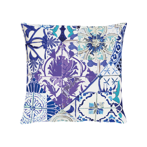 Kissen Summer Garden III - Blau - 48 x 48 cm