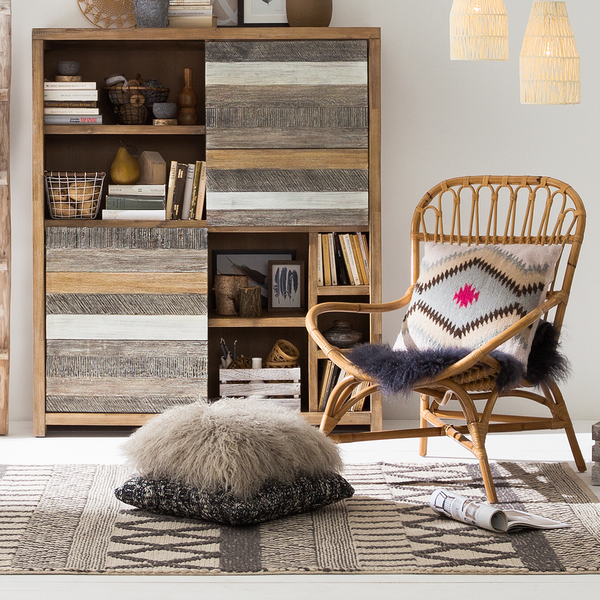 Kissenbezug Pamina - Lammfell - Taupe