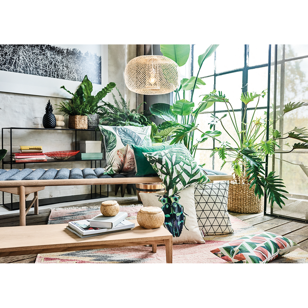 Kissenbezug T-Bamboo - Baumwollstoff - Grün / Weiß