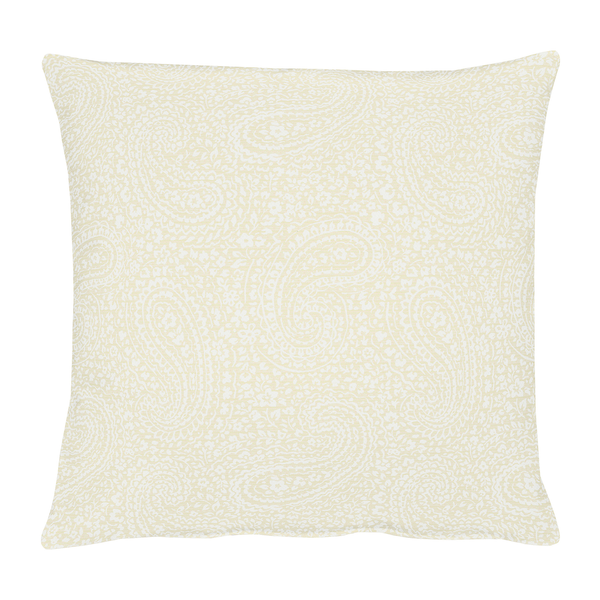 Kissenbezug Uni Paisley - Webstoff - Hellbeige