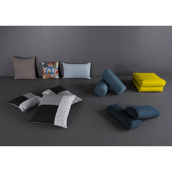 Kissenset Sqare Cushions (2er-Set) - Webstoff - Stoff Soft: Mustard Flower