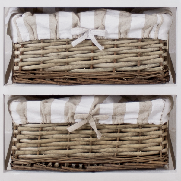 Kommode Elven IV - Paulownia massiv - Weiß / Braun