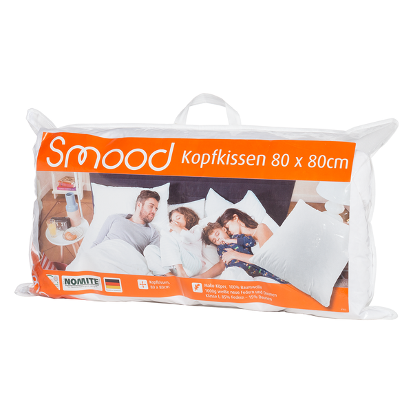 Kopfkissen Smood feather - Federn / Daunen - Weiß - 80 x 80 cm