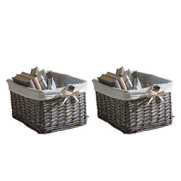 Korb Lehe - Weidengeflecht - Braun - 2er Set