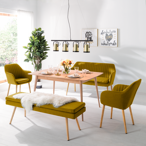 Küchensofa TILANDA - Webstoff Cors: Currygelb