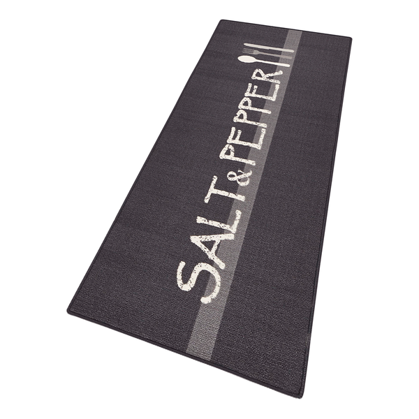 Läufer Salt & Pepper - Kunstfaser - Schwarz