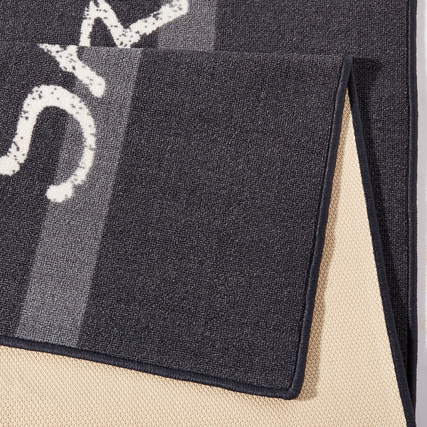 Läufer Salt & Pepper - Kunstfaser - Schwarz