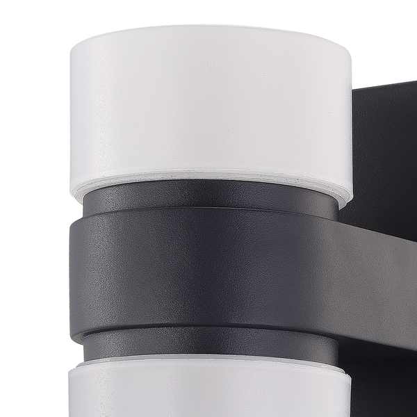 LED-Außenwandleuchte Atollari - Kunststoff / Aluminium - 2-flammig - Anthrazit