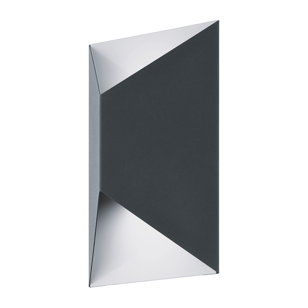 LED-Außenwandleuchte Predazzo - Stahl - 2-flammig - Anthrazit