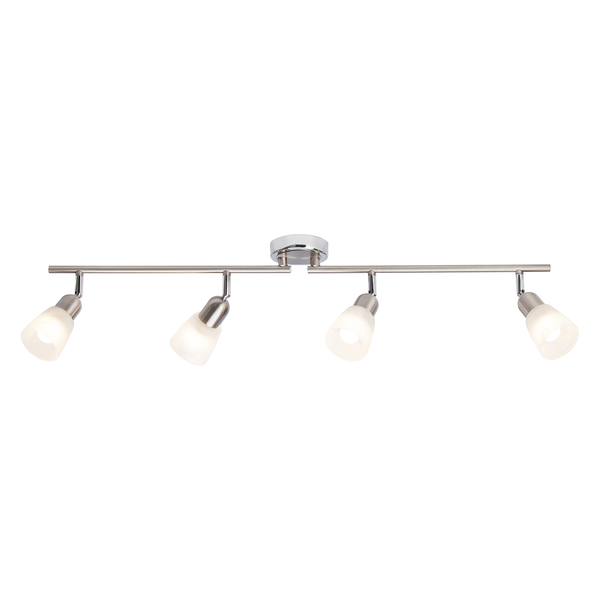 LED-Deckenleuchte Bethany 4-flammig - Silber Metall, verchromt