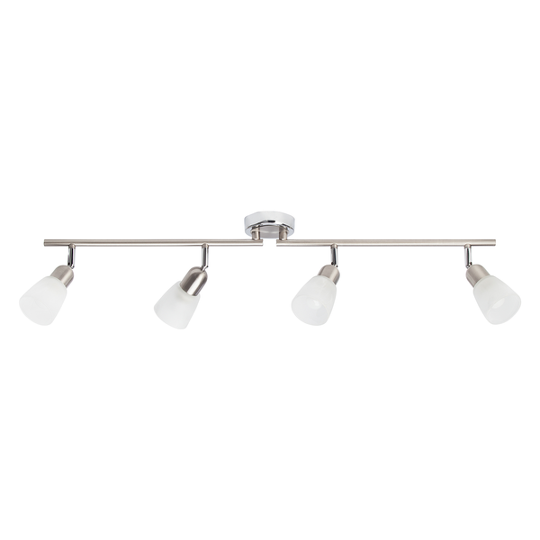 LED-Deckenleuchte Bethany 4-flammig - Silber Metall, verchromt