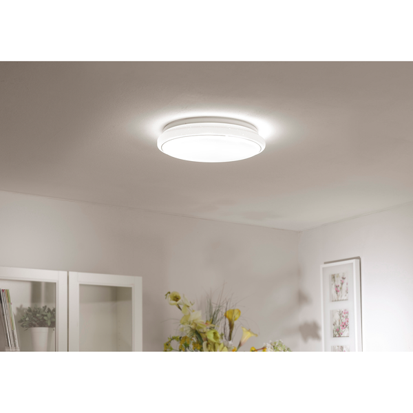 LED-Deckenleuchte Jupiter - Kunststoff / Stahl - 1-flammig - Durchmesser: 44 cm