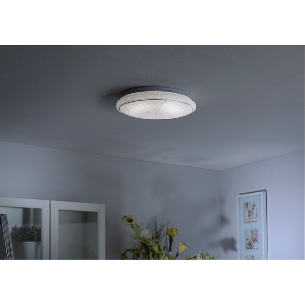 LED-Deckenleuchte Jupiter - Kunststoff / Stahl - 1-flammig - Durchmesser: 44 cm