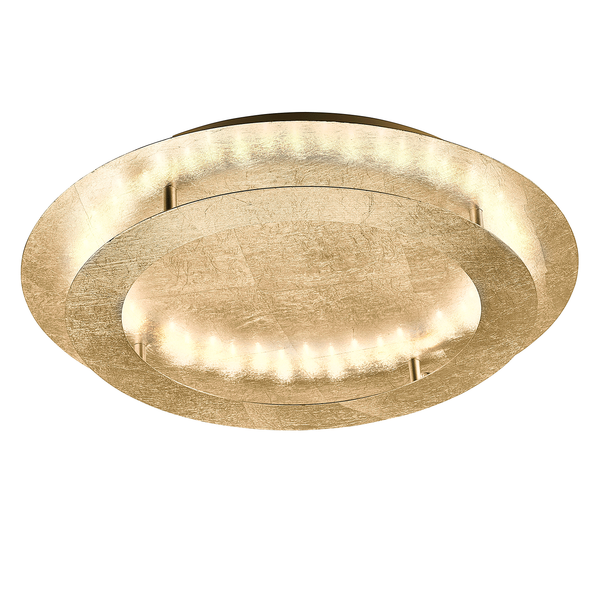 LED-Deckenleuchte Nevis Leaf I - Eisen - 4-flammig - Gold - Durchmesser: 40 cm