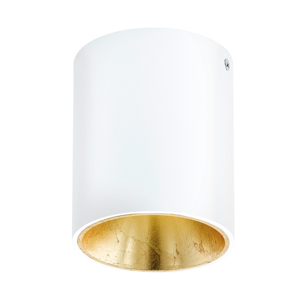LED-Deckenleuchte Polasso V - Aluminium / Kunststoff - 1-flammig - Weiß / Gold
