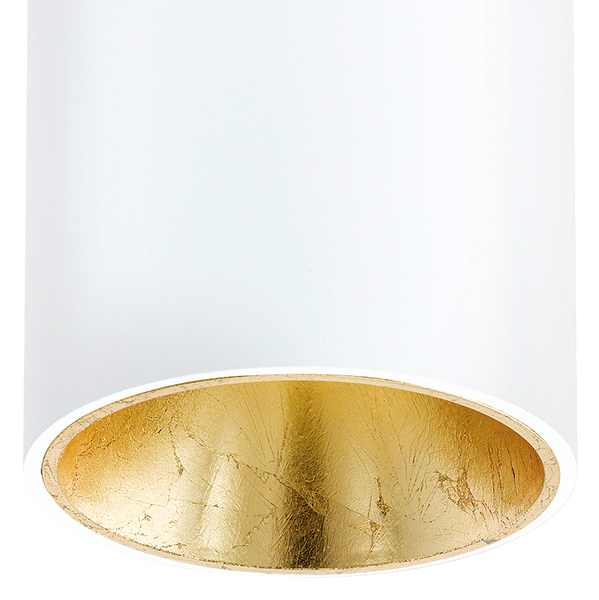 LED-Deckenleuchte Polasso V - Aluminium / Kunststoff - 1-flammig - Weiß / Gold