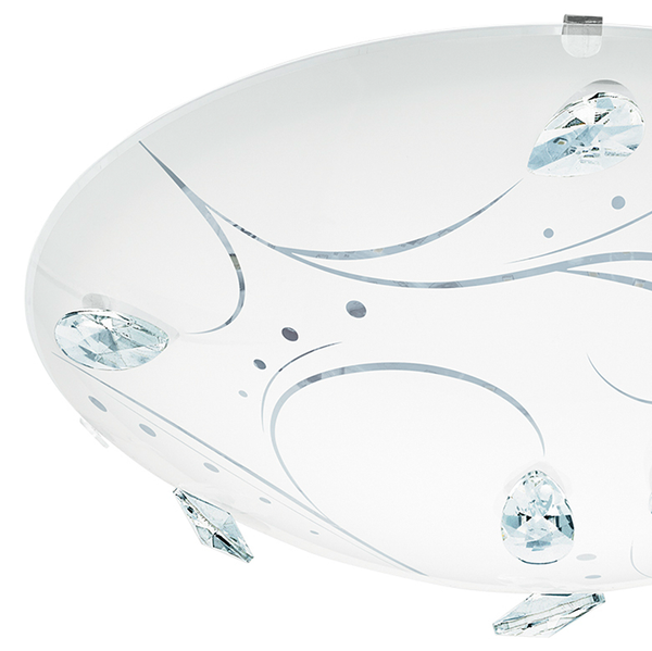 LED-Deckenleuchte Sorrenta - Glas / Stahl - 1-flammig