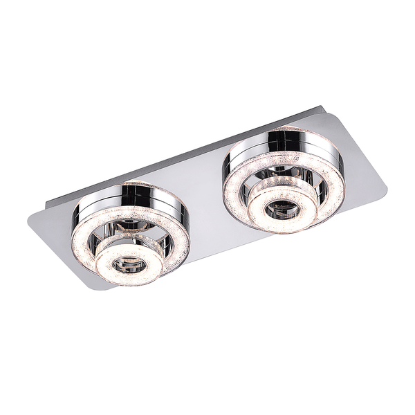 LED-Deckenleuchte Tim - Acrylglas / Stahl - Flammenanzahl: 4