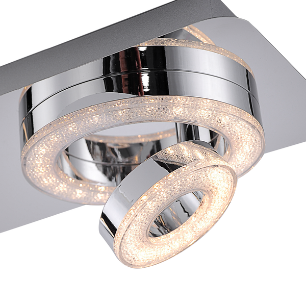 LED-Deckenleuchte Tim - Acrylglas / Stahl - Flammenanzahl: 4