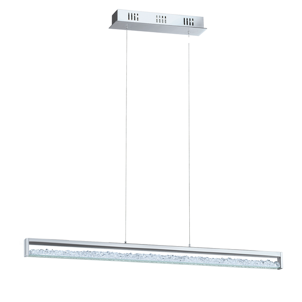 LED-Pendelleuchte Cardito - Kristallglas / Aluminium - 1-flammig