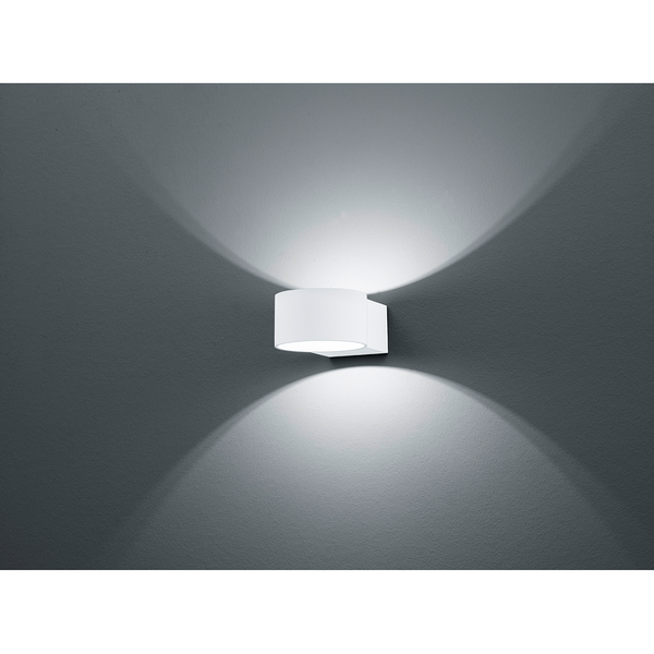 LED-Wandleuchte Lacapo - Metall - 1-flammig - Matt Weiß