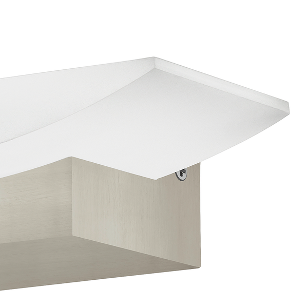LED-Wandleuchte Metrass I - Kunststoff / Aluminium - 1-flammig - Aluminium / Weiß
